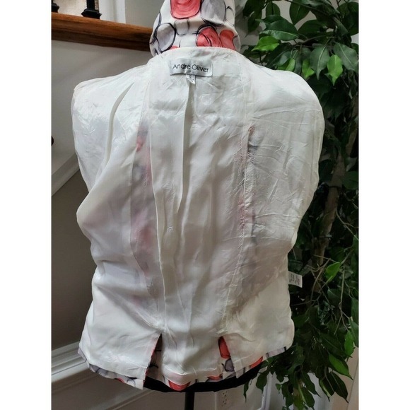 Andre Oliver Women's Multicolor Cotton Long Sleeve Three Buttons Jacket Size 12 - Picture 8 of 12